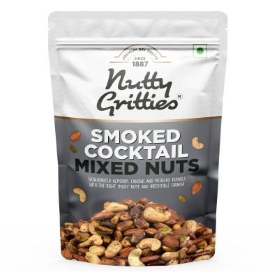 Nutty Gritties: Smoked Cocktail Nut Mix, Almonds, Cashew Nuts, Pistachio Kernels - 200g