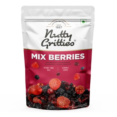 Nutty Gritties: Mix Berries - Dried Cranberries, Blueberries, Strawberries, Black Currants - 200g