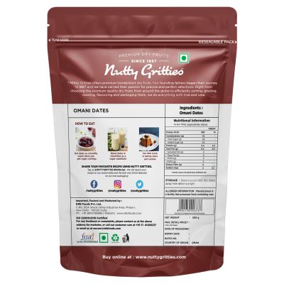 Nutty Gritties: Omani Dates, Khajoor - 500g