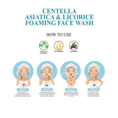Love Earth: Centella Asiatica & Licorice Foaming Face Wash White