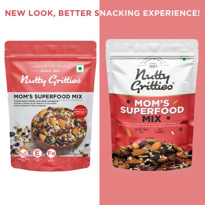 Nutty Gritties: Mom's Superfood Mix, Roasted Seeds, Berries and Nuts Mix - 200g