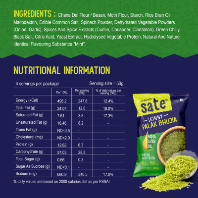Sate: Skinny Palak Bhujia Sev - Pack of 1