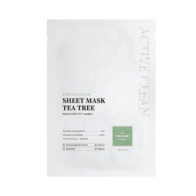 Village11 Factory: Active Clean Sheet Mask Tea Three  23gm