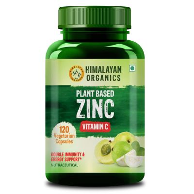 Vlado's Himalayan Organics: Plant Based Zinc with Vitamin C | Builds Immunity & Anti Inflammation || 120 Veg Capsules