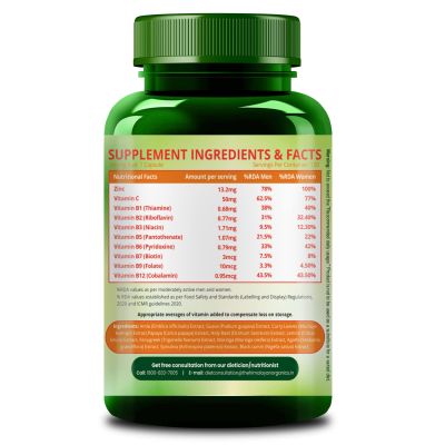 Vlado's Himalayan Organics: Plant Based Zinc with Vitamin C | Builds Immunity & Anti Inflammation || 120 Veg Capsules