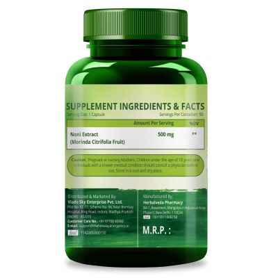 Vlado's Himalayan Organics: Noni Gold Extract Body Detoxifier Supplement - 90 Veg Capsules