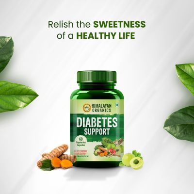 Vlado's Himalayan Organics: Diabetes Support Supplement | Helps Control Blood Sugar Levels | 100% Vegetarian (60 Capsules)