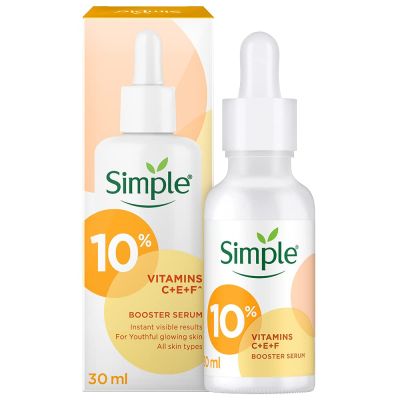 Simple: Booster Serum 10% Vitamin C+E+F For Youthful Glowing Skin - 30ml