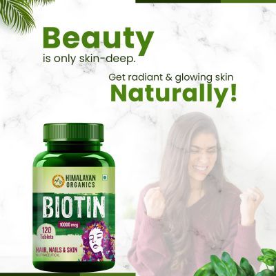 Vlado's Himalayan Organics: Biotin 10,000Mcg for Hair Growth- 120 tablets