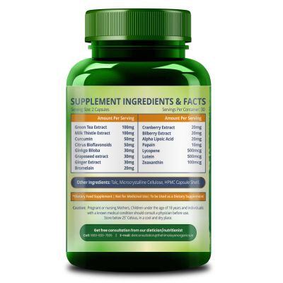 Vlado's Himalayan Organics: Super Antioxidant Supplement | Powerhouse of Antioxidant for Overall Health (60 Capsules)