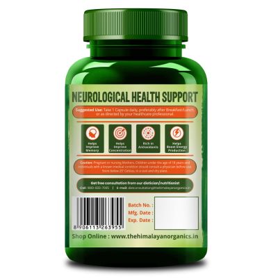 Vlado's Himalayan Organics: Plant-Based Vitamin B1 | Rich in Antioxidants | Supports Memory And Energy (120 Capsules)