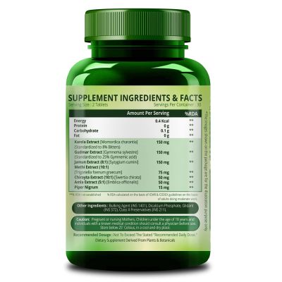 Vlado's Himalayan Organics: Plant Based Gluco Balance Insulin Resistance, Diabetes Control | Jamun, Bittermelon, Amla, Gudmar, Chirayta Extracts | 60 Veg Tablets