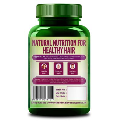 Vlado's Himalayan Organics: Plant Based Biotin 10,000mcg/Serve- 120 Veg Capsules
