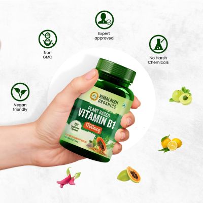 Vlado's Himalayan Organics: Plant-Based Vitamin B1 | Rich in Antioxidants | Supports Memory And Energy (120 Capsules)