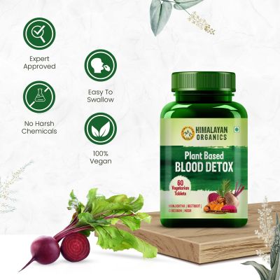 Vlado's Himalayan Organics: Blood Detox | Beetroot Curcumin Manjistha Extracts | Pimple & Acne Control | Natural Purifier & Cleanser 60 Tablets