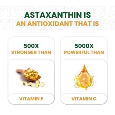 Vlado's Himalayan Organics: Naturally Sourced Astaxanthin 4mg | Antioxidant for Skin, Eye & Energy | 60 Veg Capsules