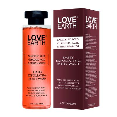 Love Earth: Salicylic Acid, Glycolic Acid & Niacinamide Exfoliating Body Wash