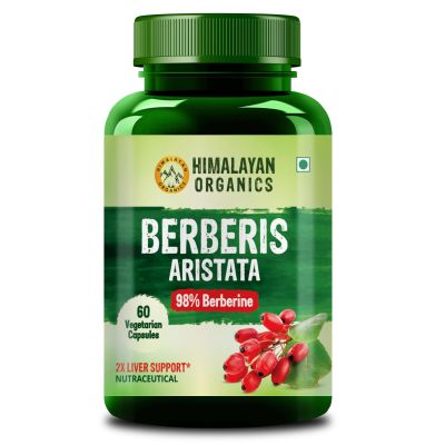 Vlado's Himalayan Organics: Berberis Aristata Berberine 95% with Milk Thistle for 2X Liver Support - 60 Veg Capsules