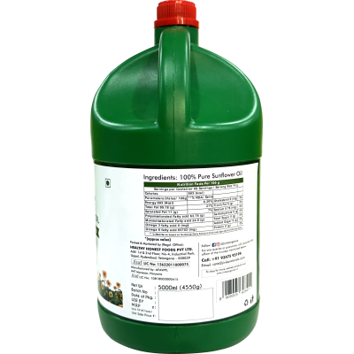 jivika naturals: Cold Pressed Sunflower Oil - 5 Litre