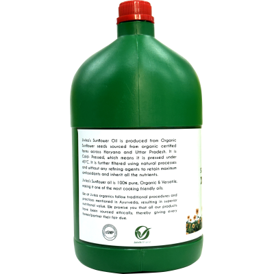jivika naturals: Cold Pressed Sunflower Oil - 5 Litre