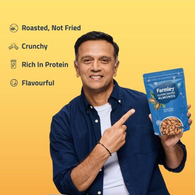 Farmley: Roasted & Salted Almonds Farmley Standee Pouch Pack of 2 (200g each)