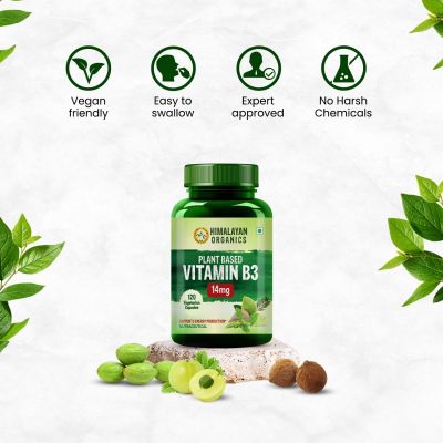 Vlado's Himalayan Organics: Plant-Based Vitamin B3 | Supports Healthy Skin and Heart 120 Capsules