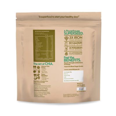 Nourish You: Organic Black Chia Seeds 150G