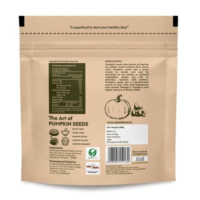 Nourish You: Organic Raw Pumpkin Seeds 100G