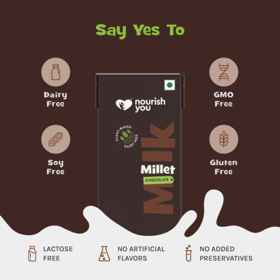 Nourish You: Plant Based Chocolate Millet Milk 200Ml ( Pack Of 12)