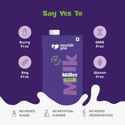 Nourish You: Plant Based Millet Milk Original 200Ml ( Pack Of 12)