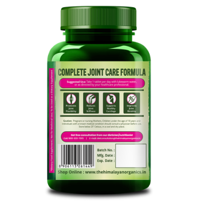 Vlado's Himalayan Organics: Plant Based Joint Support With Boswellia Serrata | Amla, Alfalfa, Turmeric, Moringa + 10 Ayurvedic Herbs | Strong Bones & Relives Joint Pain | Better Flexibility For Men & Women - 60 Veg Tablets