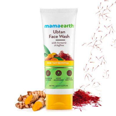 Mamaearth: Ubtan Face Wash With Turmeric & Saffron For Tan Removal -  100ml