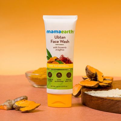 Mamaearth: Ubtan Face Wash With Turmeric & Saffron For Tan Removal -  100ml
