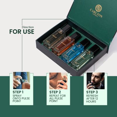 Carlton London: Men ICONIC Gift Set of 4 EDP Perfume - 20ml each