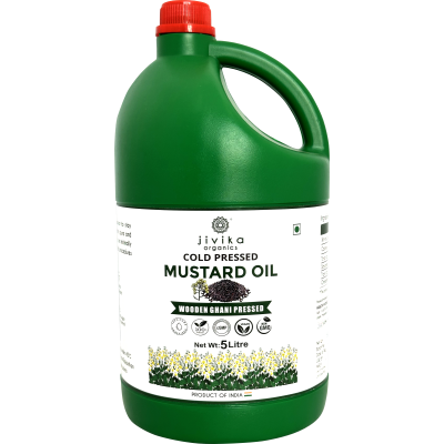 jivika naturals: Cold Pressed Mustard Oil 5ltr