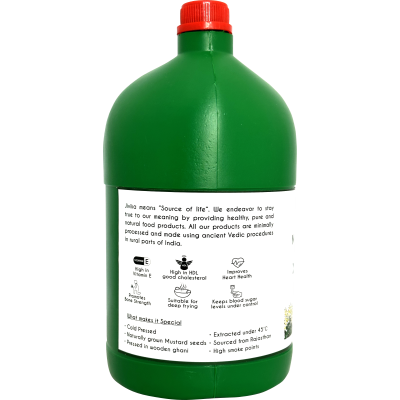 jivika naturals: Cold Pressed Mustard Oil 5ltr