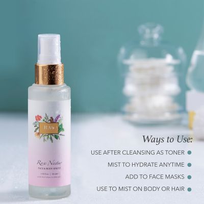 RAS Luxury Oils: Rose Nectar Face & Body Mist - 50ml