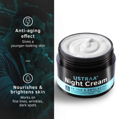 Ustraa: Night Cream - De-tan & Anti-aging  - 50gm