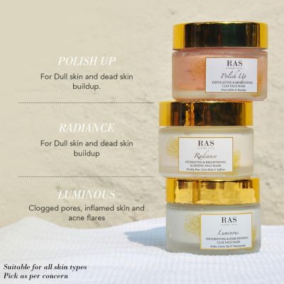 RAS Luxury Oils: Polish Up Exfoliating & Brightening Clay Face Mask - 50ml