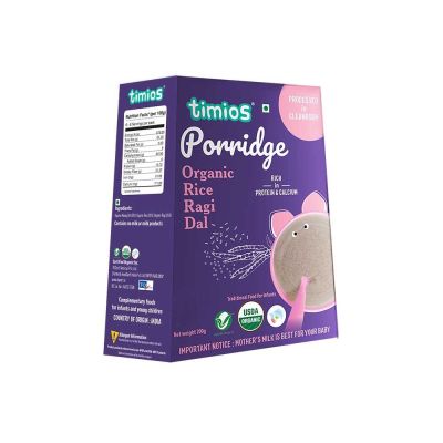 Timios: Organic Rice Ragi Dal Porridge - 200 gm