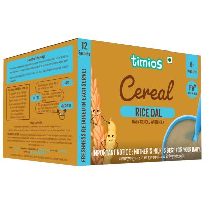 Timios: Milk Based Baby Cereal - Rice Dal - 300 gm