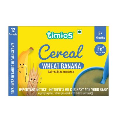 Timios: Milk Based Baby Cereal - Wheat Banana - 300 gm