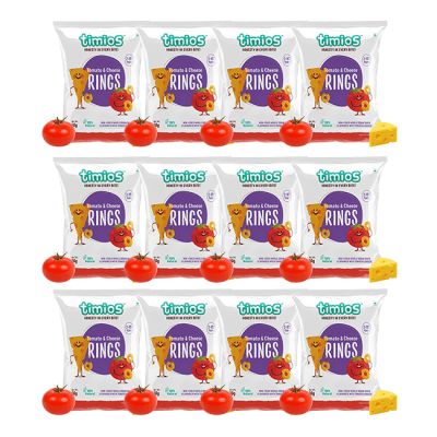 Timios: Tomato & Cheese - Rings - 360 gm (Pack of 12)