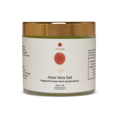 TVAM: Aloe Vera Gel- Peppermint Green Tea & Sea Buckthorn - 100gm