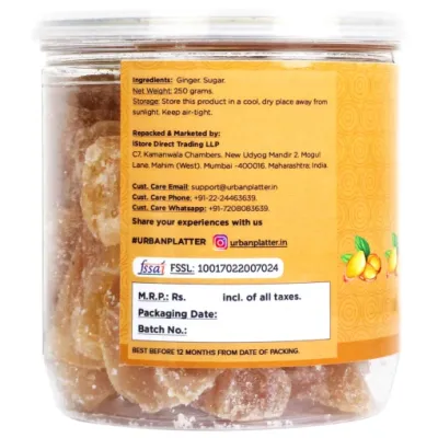Urban Platter: Dried Ginger Candy - 250gm
