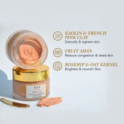 RAS Luxury Oils: Polish Up Exfoliating & Brightening Clay Face Mask - 50ml