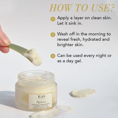 RAS Luxury Oils: Radiance Hydrating & Brightening Sleeping Gel Face Mask - 50ml