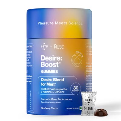 SETU: Desire: Boost Gummies | Desire Blend for Men with KSM-66, Ashwagandha, L-Arginine, and L-Citrulline | Performance Booster For Men (30 Gummies)