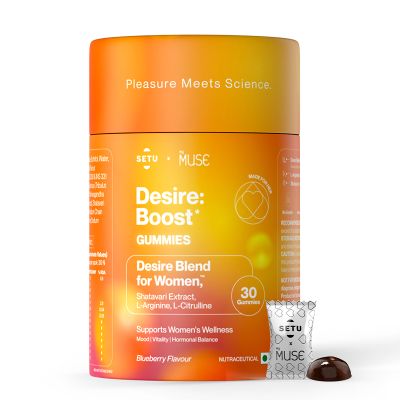 SETU: Desire: Boost Gummies | Increases Drive & Energy in Women | Desire Blend for Women with KSM-66, Ashwagandha, Shatavari, Gokshura, Korean Ginseng, L-Arginine & L-Citrulline | (30 Gummies)