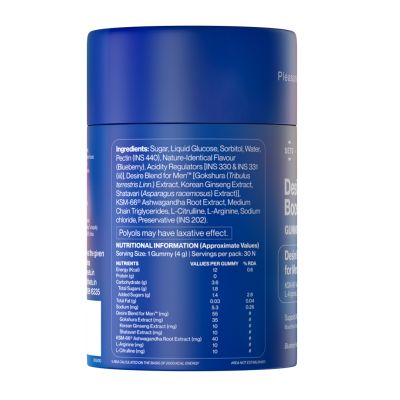 SETU: Desire: Boost Gummies | Desire Blend for Men with KSM-66, Ashwagandha, L-Arginine, and L-Citrulline | Performance Booster For Men (30 Gummies)